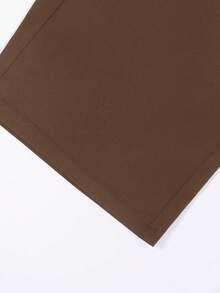 Manfinity Homme Men's Casual Solid Color Shorts For Summer - Coffee Brown - View 7