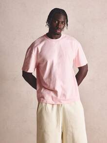 Oversized "Musero Studios" Graphic Print T-Shirt Spring Summer Vacation Easter - Hot Pink - View 4