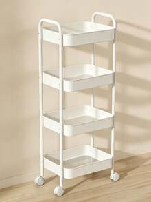 Stylish Thick Metal Rolling Storage Cart, Multifunctional Utility Trolley For Cosmetics, Toys & Snacks, Sturdy & Portable For Kitchen, Bedroom, Study & Balcony - Multicolor - View 8