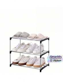 3-Tier / 4-Tier Stackable Small Shoe Rack, Saves Entryway, Hallway, And Closet Space. Ideal For Both Shoe Storage And Organization. - Multicolor - View 1