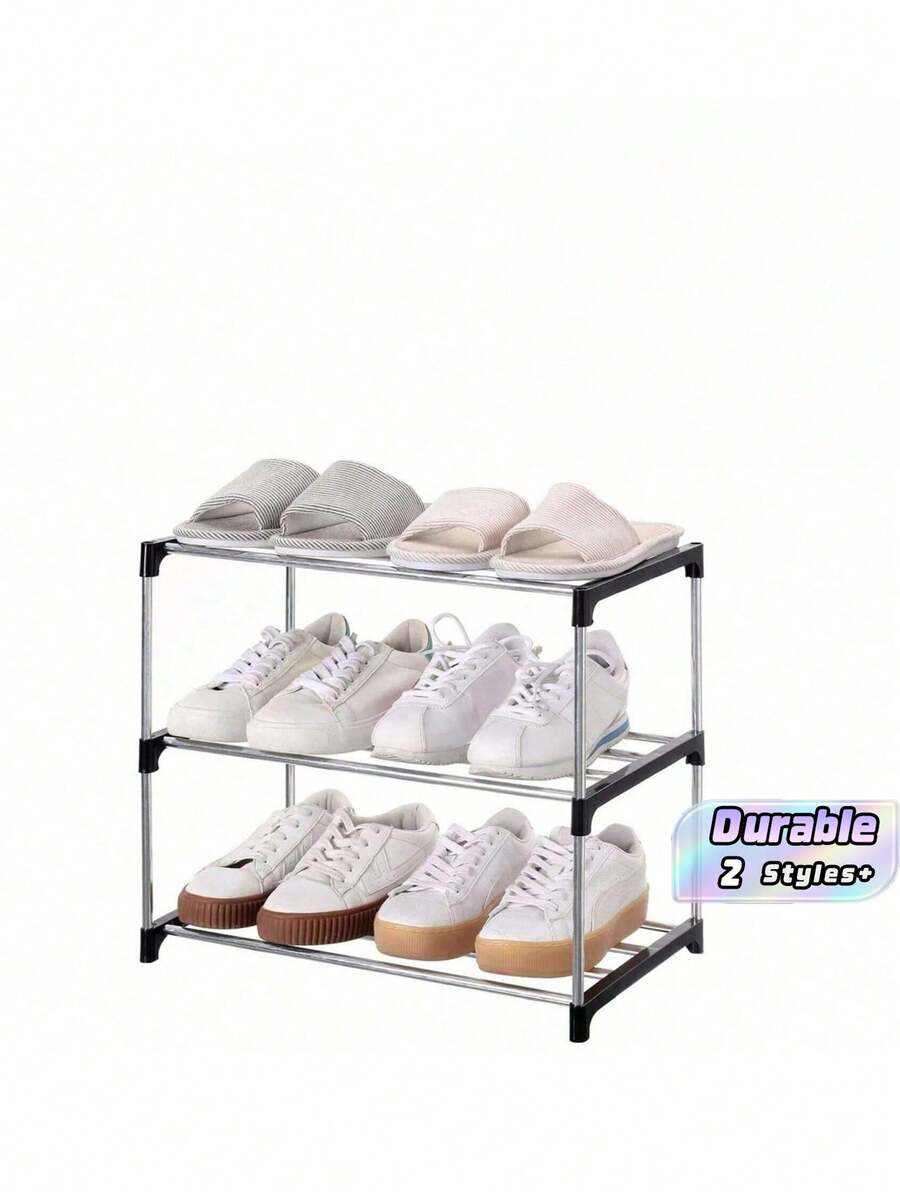 3-Tier / 4-Tier Stackable Small Shoe Rack, Saves Entryway, Hallway, And Closet Space. Ideal For Both Shoe Storage And Organization. - Multicolor - View 1