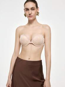 Bralution 3pcs Women Underwire Transparent Strap Bras - Multicolor - View 7