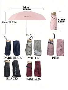 1pc Mini Travel Umbrella, Foldable Umbrella, Outdoor Portable Sunshade Umbrella, UV Protection Sunshade Umbrella, With Storage Bag, Sun Protection,Essential For Travel, Suitable For Outdoor, Travel, Summer Sun Protection, Windproof And Waterproof - Multicolor - View 5