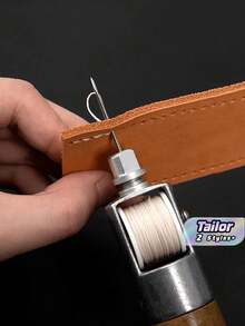 Professional Leather Sewing Awl Set, Fast SewingMachine Tool, Suitable For DIY Handmade Repair, 1 SetWith Needle - This Item Has AB 2 Set Options - A: 1 SetOf Hand Sewing Tool, B: Separate Flat Waxed Thread25m/1 Roll - multicolor - View 1