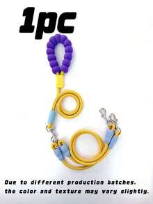 Adjustable Triple-Use Dual Dog Leash, Reflective Nylon Rope, With Padded Handle, Multipurpose Pet Leash, For Walking Two Dogs. - Multicolor - View 13