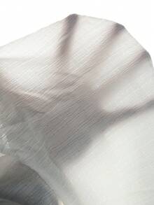 VENTUSAIL 男士夏季薄款素色亞麻紋理立領休閒度假合身短袖襯衫與彈性腰帶休閒長褲套裝 - 白色 - 查看 3