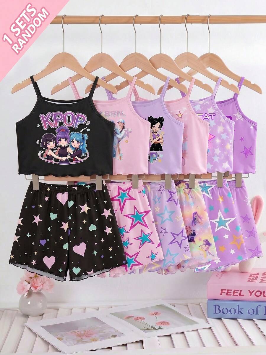 [Randomly Sent 1 Set]Girls' Summer Fashion Cool K-POP Girl Group ...