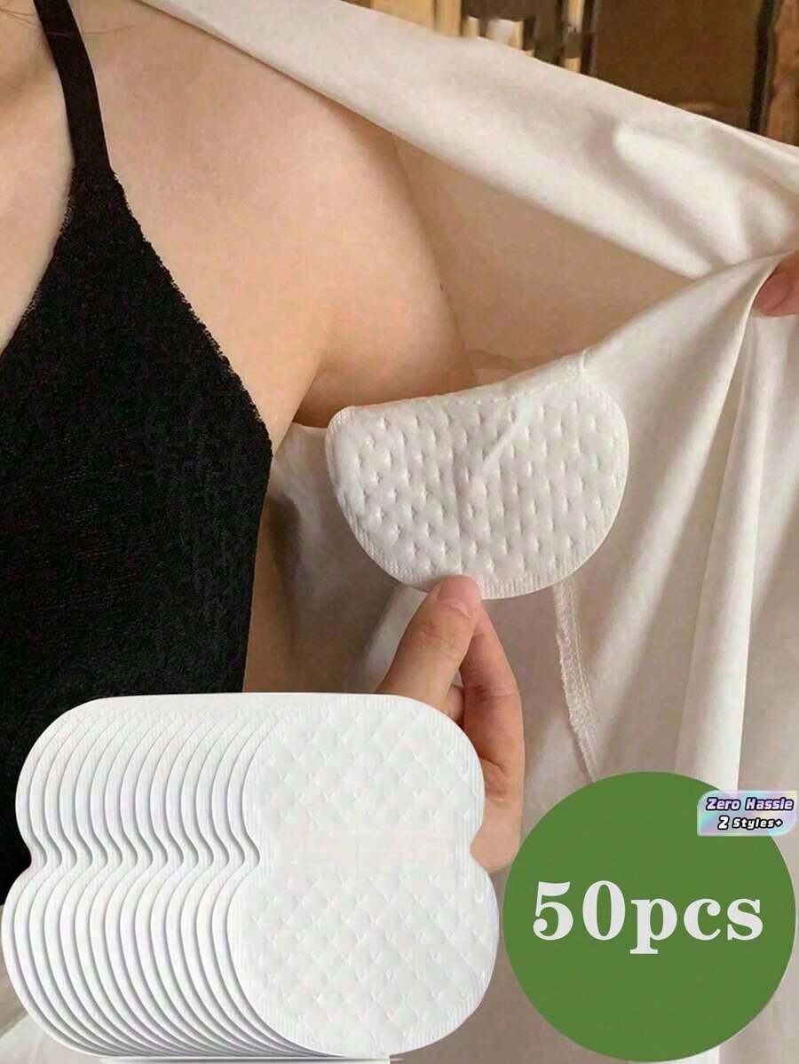 200 Tablets/50 Tablets Underarm Sweat-Absorbent Stickers Armpit Sweat-Absorbent Stickers Armpit Sweat-Proof Stickers Ultra-Thin Invisible Pads - Multicolor - View 1