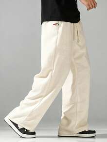 VIVINTIMO Men's Casual Vacation Pants With Pocket And Drawstring Waist, Holiday - Apricot - View 6
