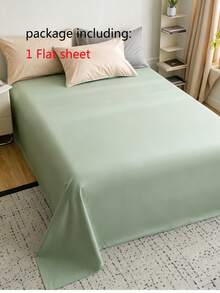 Cirelle 1 buah Sprei Datar Hijau Muda, Sprei Tempat Tidur Poliester Lembut, Sprei Datar Mikrofiber Bernapas, Tahan Kerut & Pudar - Hijau - View 6