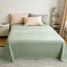 Cirelle 1 buah Sprei Datar Hijau Muda, Sprei Tempat Tidur Poliester Lembut, Sprei Datar Mikrofiber Bernapas, Tahan Kerut & Pudar - Hijau - View 5