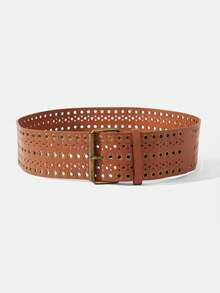 Maija Wide Belt - Brown - View 2