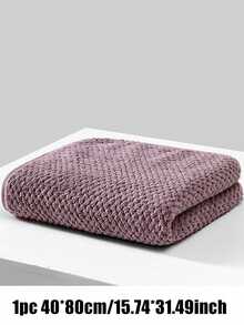 Cirelle 1/3 Pcs Coral Fleece Waffle Towel – Ultra Soft & Absorbent, Lint Free Quick Dry Lightweight Hand Towel, Face & Bath Wrap - Purple - View 14