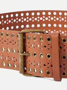 Maija Wide Belt - Brown - View 3