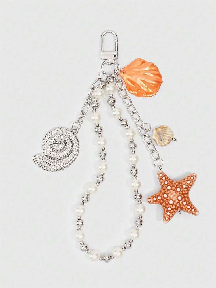 ROMWE Kawaii 1 Piece Spring Summer Dopamine Style Colorful Beaded Bag Keychain Pendant, Woven Rope Bag Charm, DIY Hanging Ornament - Color 5 - View 7