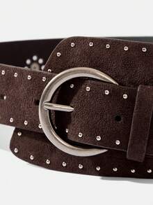 Maija Rivet Belt - Coffee - View 3