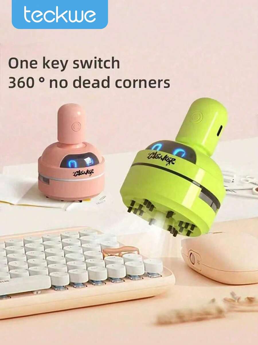 Teckwe 632 Desktop Vacuum Cleaner Clean The Keyboard Gap The Cordless Design Style Is More Flexible And Free To Use Not Only A Tool, But Also A Fun Decoration For The Desktop 400Mah Battery - Multicolor - View 1