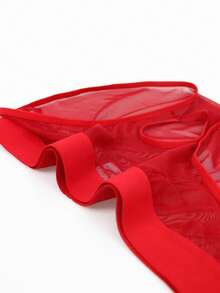 DrisQ DrisQ Celana Dalam Segitiga Merah Jala Transparan Seksi untuk Pria dengan Warna Kontras - Merah - View 5