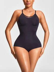 SHAPORA Shaping Brief Bodysuit Body Shaper Bust&Butt Lifter With Adjustable Strapes-Tummy Waist Control - Black - View 4