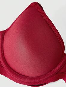SHAPORA 3pcs Spaghetti Strap Solid Color Bras & Wireless Bras (Red + Dark Grey + Blue) - Multicolor - View 20