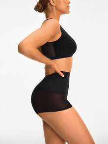 SHAPORA Women's Crop Top & Skirt & Body Shaper Set - Black - View 5