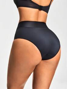 SHAPORA Plus Size Shaping High-Waisted Brief Shapewear Short Body Shaper Butt Lifter-Tummy Waist Control, Panty - Black - View 2