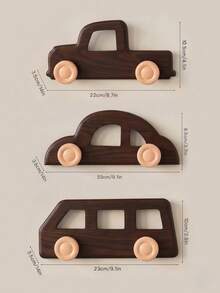Cirelle 1個木製汽車造型壁掛掛鉤，3款可選（皮卡車、轎車、廂型車），天然木質飾面，適用於玄關、走廊、臥室、浴室的功能性收納掛鉤，適合掛外套、包包、毛巾、鑰匙及配件 - 查看 10