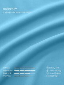 GLOWMODE 8" FeatherFit™ Crossover Biker Shorts Cycling Running Gym Workout Summer - Blue - View 7