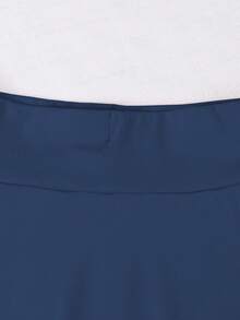 Teen Girl Fall Solid Color Versatile Fashion Skort , Tennis Running Preppy Style Autumn , Holiday - Blue - View 5