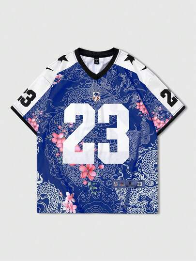Prep Camiseta de manga corta con estampado de eslogan para hombre, adecuada para uso diario en primavera y verano