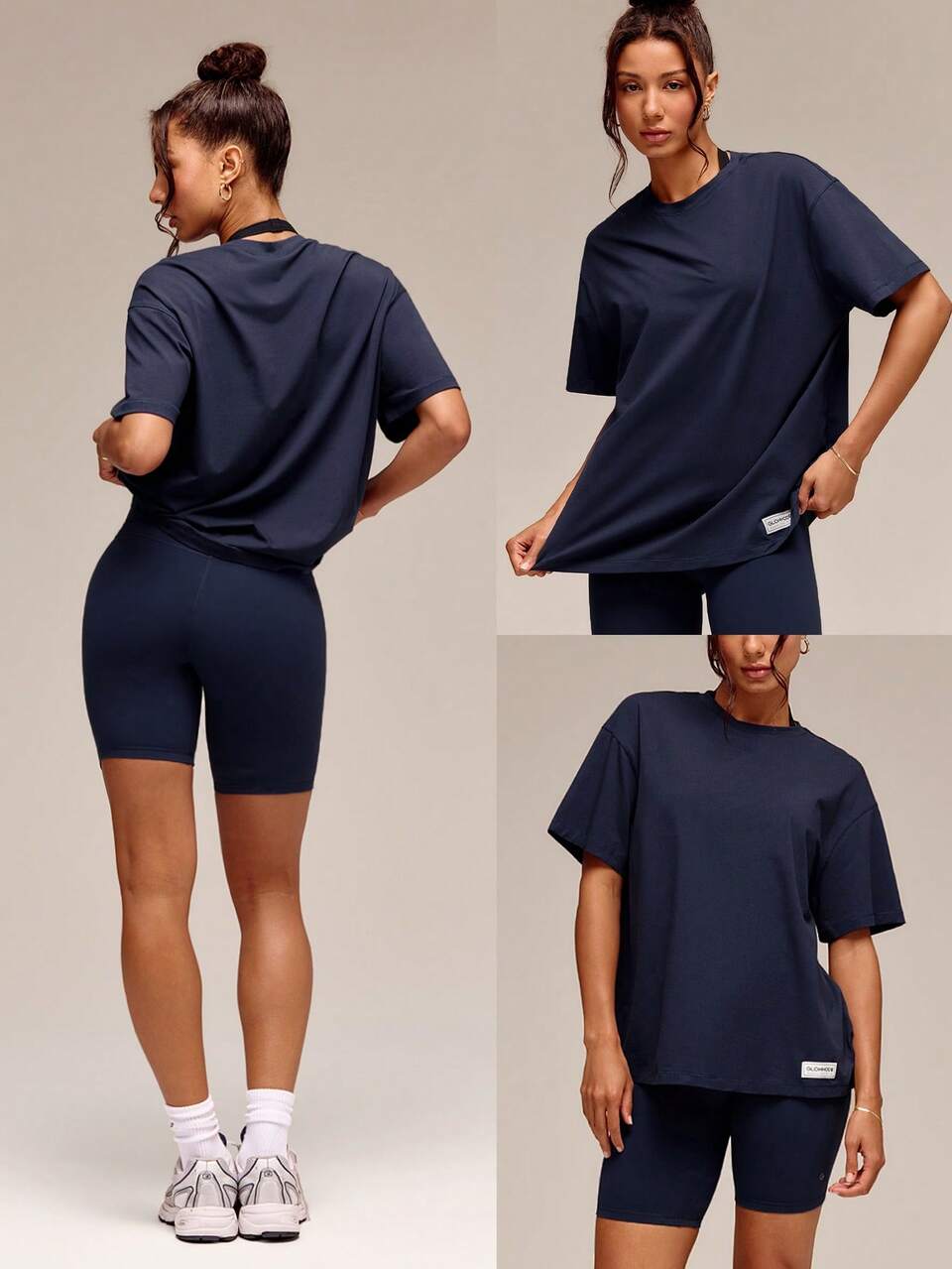 Pima Cotton Unisex Short Sleeve Round Neck Oversized Tee Daily Casual