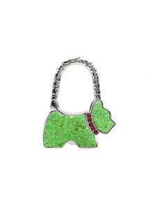 Muroi Mono Cute Dog Shaped Foldable Purse Hanger, Fashionable Metal Table Hook For Handbags, Portable Bag Hanger For Desk, Anti-Slip Purse Hook With Rhinestone, Keep Your Bag Secure And Off The Floor, Multi-Color Leopard Print & Polka Dot Options, Ideal For Office, Restaurant, School, Coffee Shop, Great For Pride Month, Eid Al-Adha, Back To School, Housewarming, Birthday, Valentine's Day Gifts, Unique Accessory For Women & Girls - Multicolor - View 24