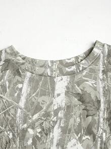 SHEIN 青少年女孩新款時尚優雅素色休閒百搭腰部抓皺T恤，適合日常、學校、海灘、度假及居家穿著 白色夏季 - 彩色 - 查看 6