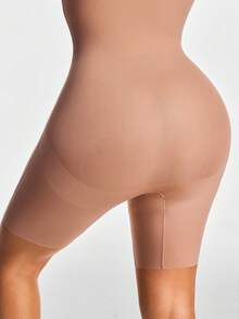 SHAPORA 1 pieza Enterizo moldeador de unicolor con cuello en V profundo para mujeres - Café integral - Ver 7