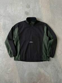 PAVTROS Men's Spring/Autumn Casual Colorblock Patchwork Jacket - Army Green - View 3