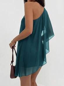 Women Mini Dresses - Dove Blue - View 2