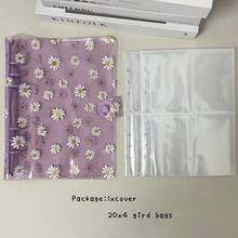 Muroi Mono A5 6-Holes Daisy Loose-Leaf Cover, Binder Photo Album Set , DIY Refill Bags, Junk Journal Notebook Case, Stationery Storage Organizer , School Suppliers - multicolor - View 31