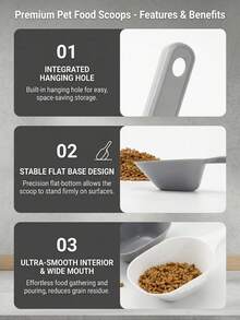 PETSIN Ergonomic Pet Food Spoon - Deep Spoon Design, Suitable For Cat And Dog Food, Durable Animal Food Measuring Cup, Suitable For Various Pets - 200ML - View 2