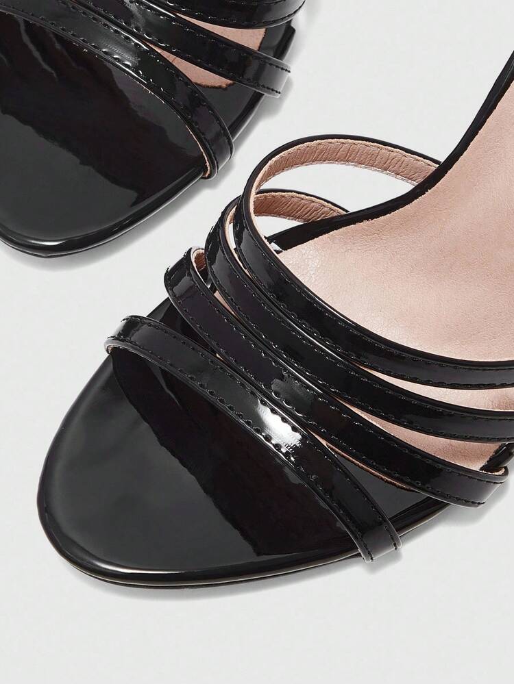 CUCCOO BIZCHIC Ladies Spring And Summer New Stiletto Black Multi-Strap High-Heeled Sandals Slippers Fashionable And Comfortable Versatile Commuter Sexy Dinner Party Ladies Sandals