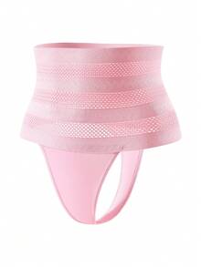 SHAPORA Women's High Waist Mesh Hollow Out Shapewear Bottom - Pink - View 7