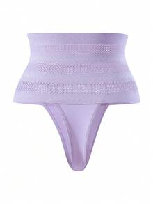 SHAPORA Women's Solid Color High Waist Comfortable Breathable Daily Shapewear Bottom - Purple - View 8