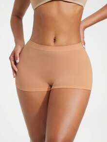 SHAPORA 1pc Apricot Comfortable Minimalist Women's Shapewear Bottom - Apricot - View 3
