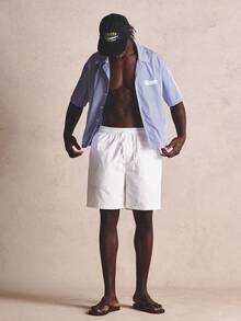 Musero White Elasticated Waist Extrernal Drawstring Shorts Spring Summer Esentials Co-Ord Shorts Only - White - View 1