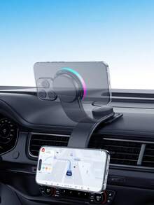 Teckwe 15W 磁吸無線車充支架，RGB 燈 MagSafe 車用手機架儀表板安裝，快速充電自動磁吸車充 - 無線充 - 查看 5