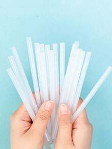 50/200pcs High-Temperature Resistant White/Clear Glue Sticks, 7mm Diameter DIY Hot Melt Glue Sticks - White - View 8