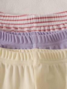 SHEIN 新生兒圓領長袖連身衣與長褲套裝 - 彩色 - 查看 5