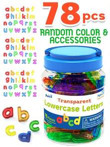 MINKOJA Translucent Blocks,Educational Toys For Boys And Girls In Classroom Or Home School, Colorful Plastic Alphabets Numbers And Shape For Kid Counting Spelling Learning Sensory Play,Easter,Easter Gift,Childen's Daykids Toys,Party Bag Fillers,Kids Math Manipulatives - Multicolor - View 10