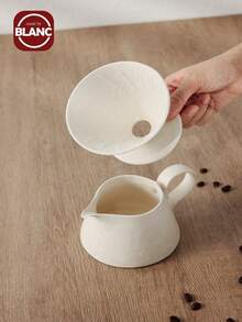 Zazumi Ceramic Pour Over Coffee Dripper, Ceramic Coffee Sharing Pot, Personalized Cream Style Coffee Cup, Coffee Gift Set For Best Friend, Coffee Filter Funnel Back To School - Multicolor - View 2