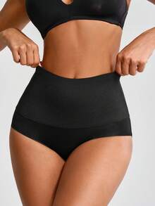 SHAPORA Women'S Solid Color High Waist Body Shaping Bottom - Black - View 8