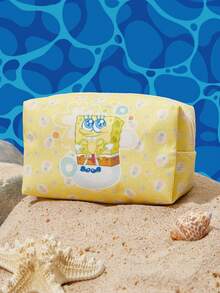 SpongeBob SquarePants | SHEIN 1個裝 化妝包 多功能適用多場景 超大容量 極輕量便攜 耐用百搭實用 高質感 時尚簡約休閒 度假中性運動風 可愛卡通款 輕便好攜帶 撞色設計 透氣耐磨 可折疊防塵易收納 適合假期戶外工作辦公通勤旅行度假 送禮首選 適合年輕女性與上班族 - 海綿 - 查看 2